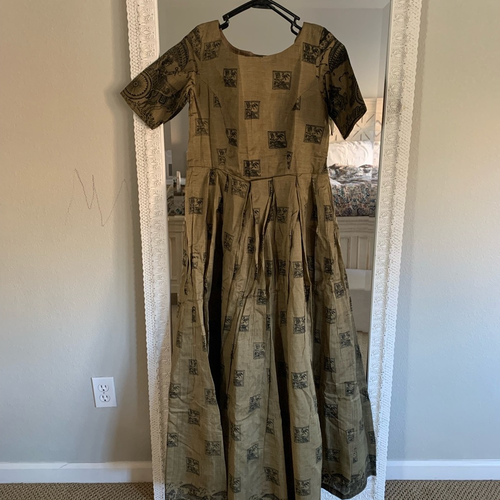 Khadi silk long dress